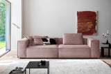 KAWOLA Sofa CARMO 3-Sitzer Feincord rosa