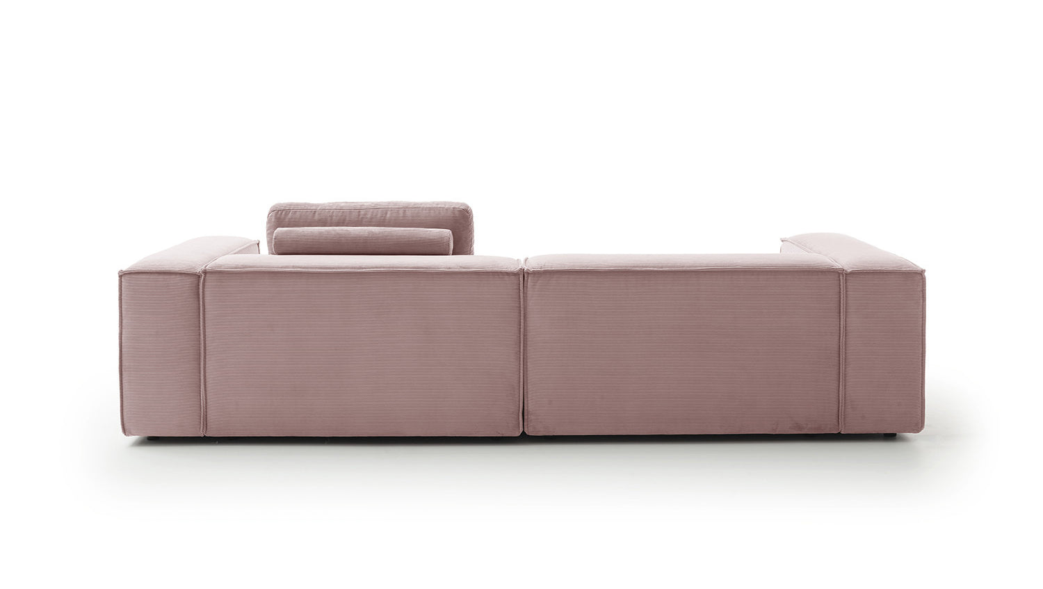 KAWOLA Sofa CARMO 3-Sitzer Feincord rosa