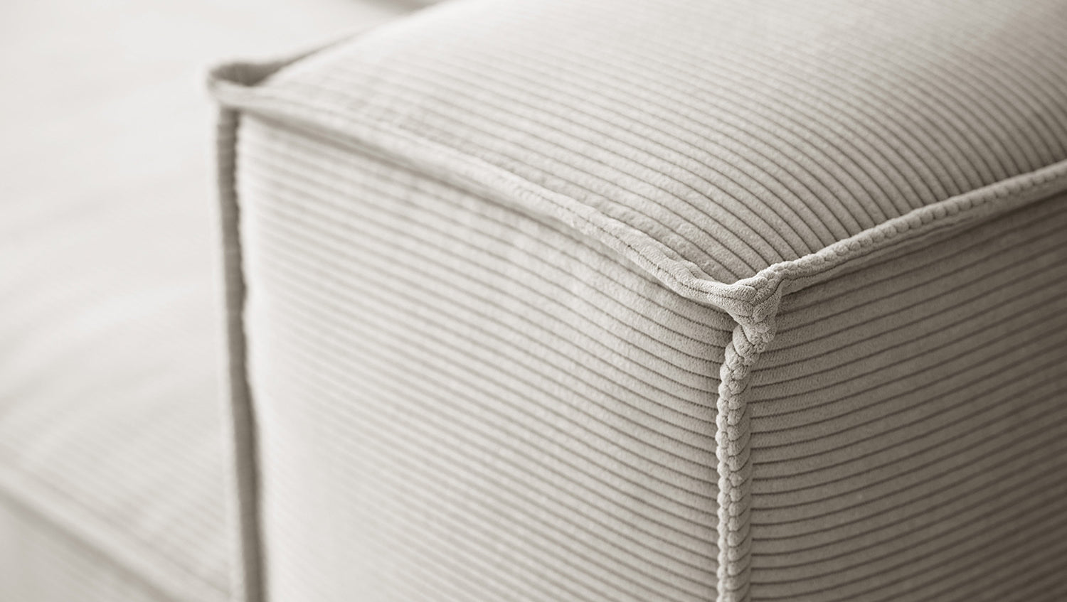 KAWOLA Sofa CARMO 3-Sitzer Feincord silber