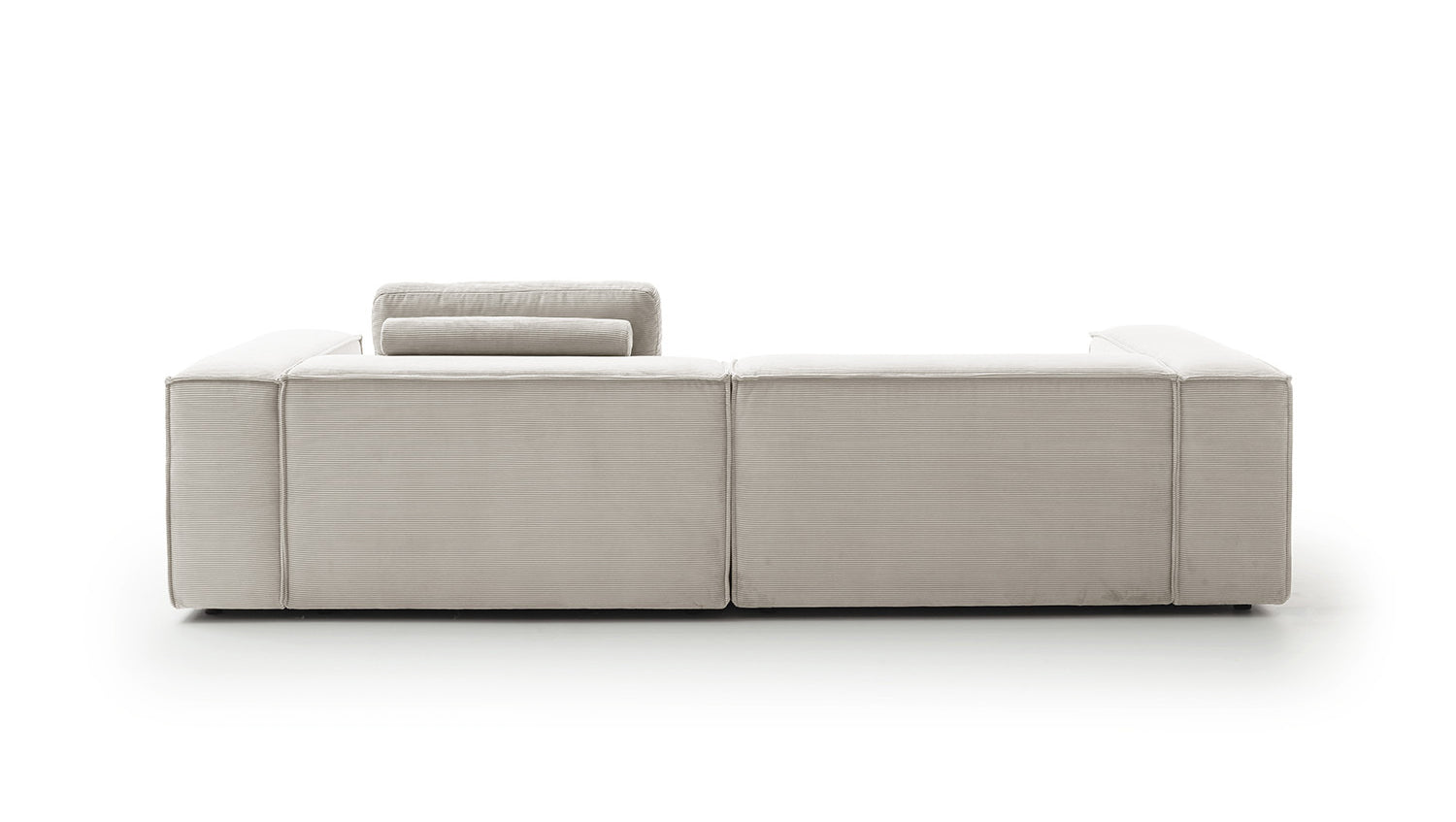 KAWOLA Sofa CARMO 3-Sitzer Feincord silber