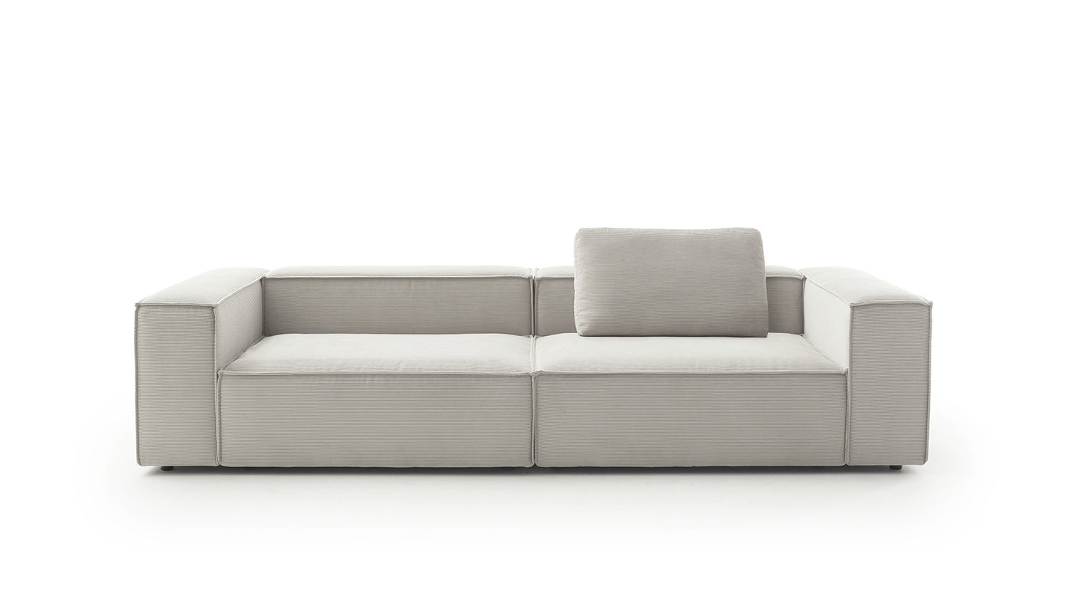 KAWOLA Sofa CARMO 3-Sitzer Feincord silber