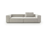 KAWOLA Sofa CARMO 3-Sitzer Feincord silber