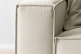 KAWOLA Sofa CARMO 3-Sitzer Feincord weiß