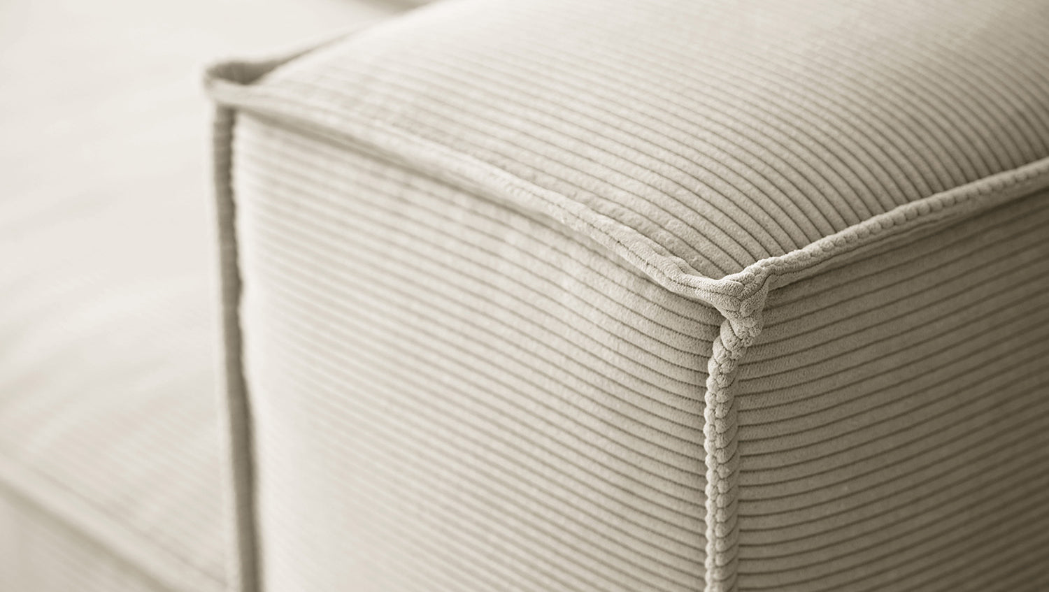 KAWOLA Sofa CARMO 3-Sitzer Feincord weiß