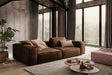 KAWOLA Sofa CARMO 3-Sitzer Leder braun