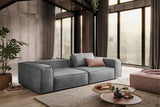 KAWOLA Sofa CARMO 3-Sitzer Leder grau