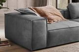 KAWOLA Sofa CARMO 3-Sitzer Leder grau
