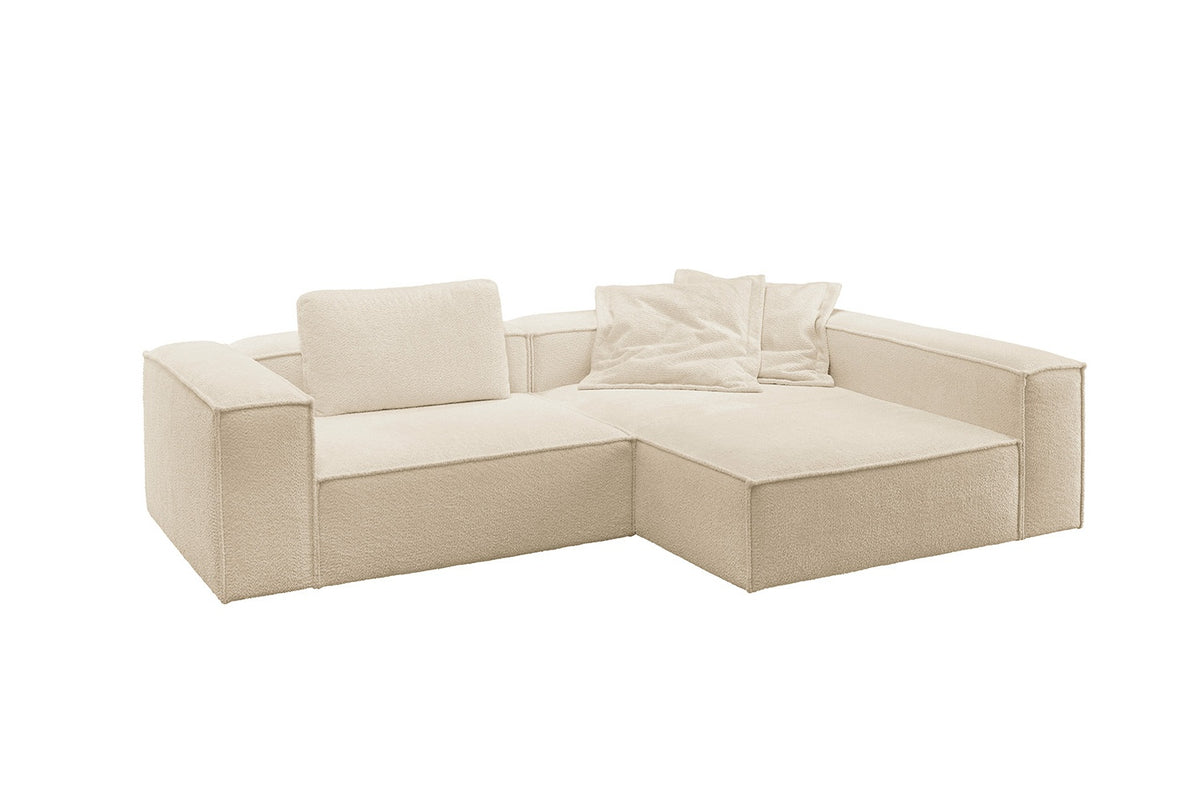 KAWOLA Sofa CARMO Ecksofa Stoff beige