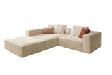KAWOLA Sofa CARMO Ecksofa Stoff beige