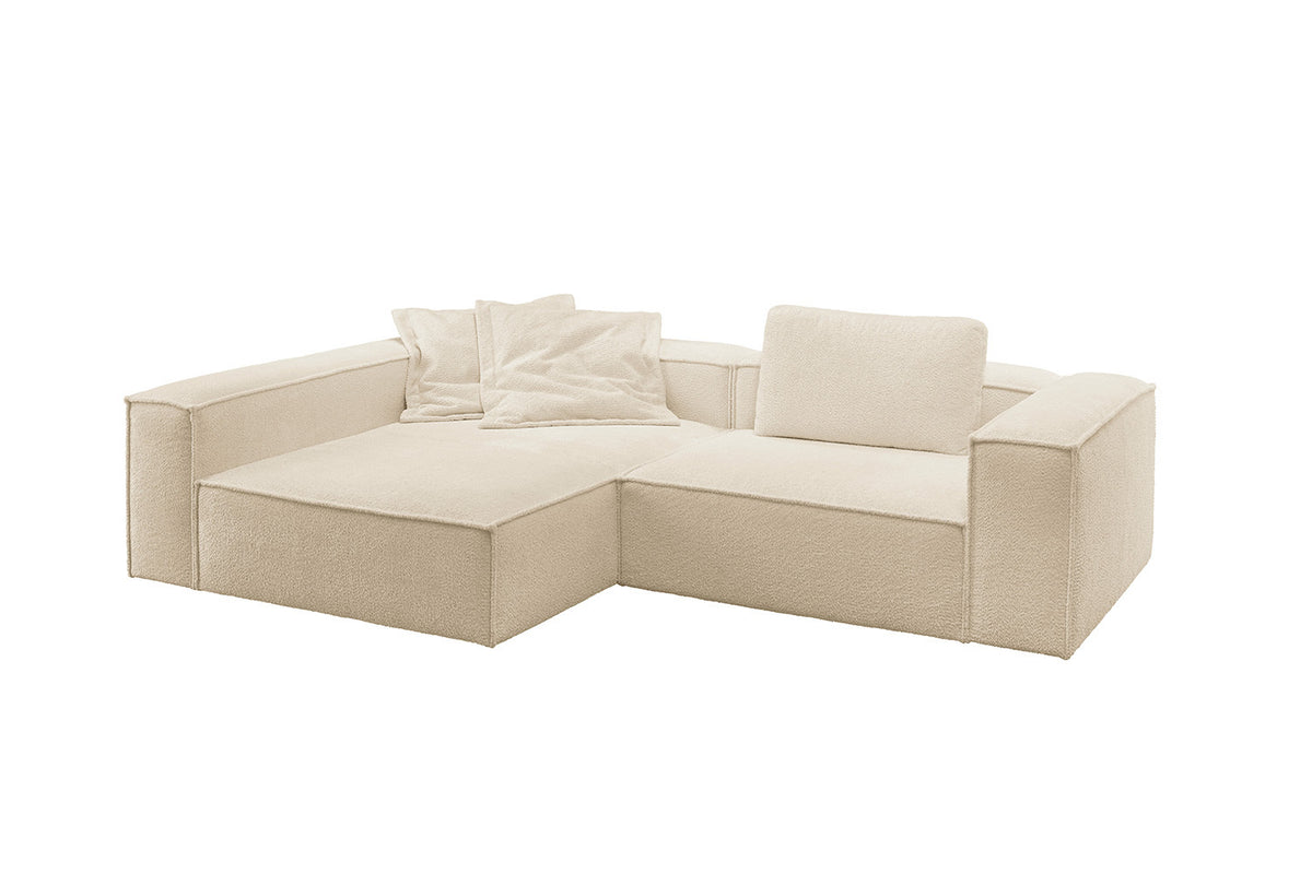 KAWOLA Sofa CARMO Ecksofa Stoff beige