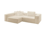 KAWOLA Sofa CARMO Ecksofa Stoff beige