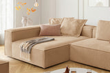 KAWOLA Sofa CARMO Ecksofa Stoff creme