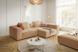 KAWOLA Sofa CARMO Ecksofa Stoff creme, Rechts, Ohne Zusatzausstattung