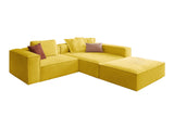 KAWOLA Sofa CARMO Ecksofa Stoff gelb