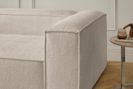 KAWOLA Sofa CARMO Ecksofa Stoff weiß