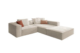 KAWOLA Sofa CARMO Ecksofa Stoff weiß