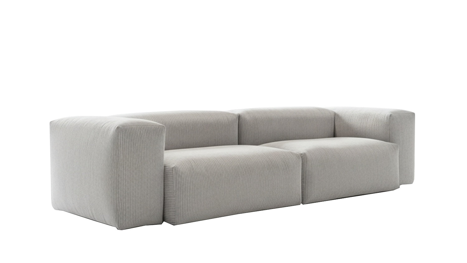 KAWOLA Sofa CELESTE 4-Sitzer Cord hellgrau