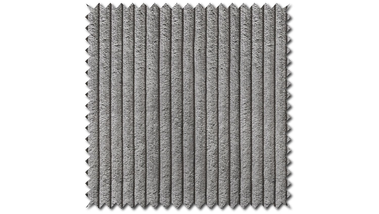 KAWOLA Sofa CELESTE 4-Sitzer mit Hocker Cord grau