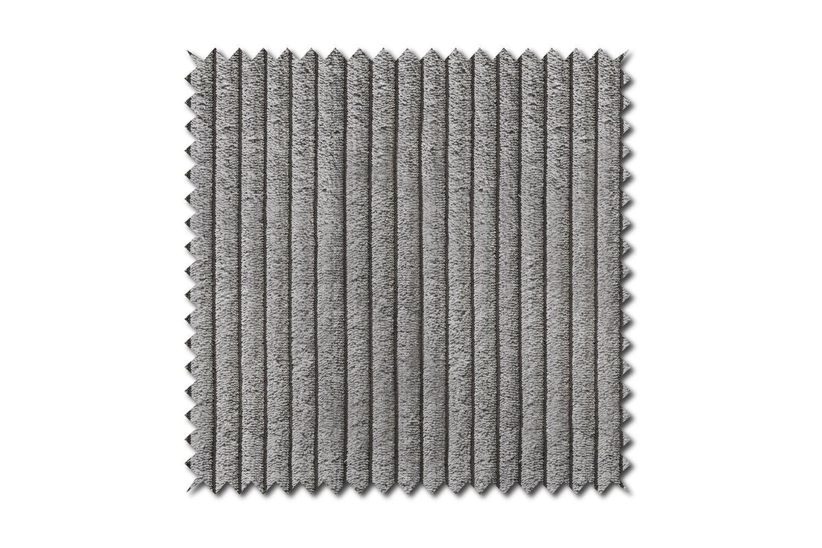 KAWOLA Sofa CELESTE 4-Sitzer mit Hocker Cord grau