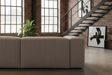 KAWOLA Sofa CELESTE 4-Sitzer mit Hocker Cord taupe