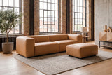 KAWOLA Sofa CELESTE 4-Sitzer Leder cognac