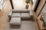 KAWOLA Sofa CELESTE 4-Sitzer Leder grau