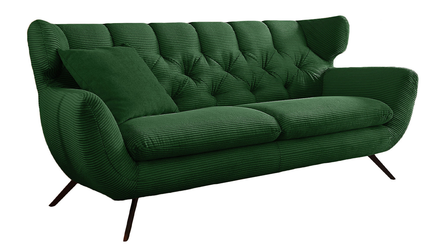 KAWOLA Sofa CHARME Cord smaragd
