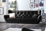 KAWOLA Sofa CHARME Velvet schwarz, 2.5-Sitzer