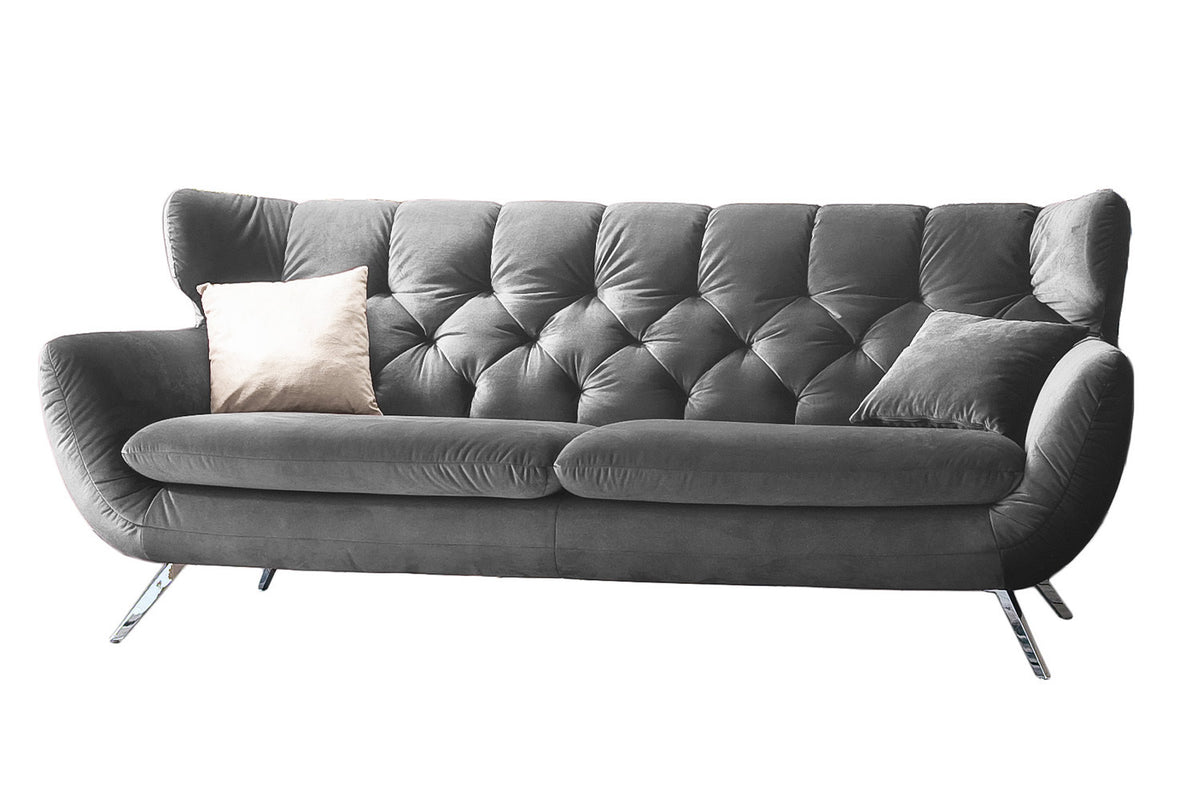 KAWOLA Sofa CHARME Velvet stone