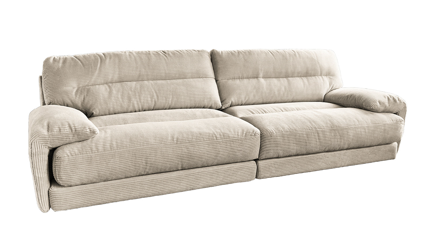 KAWOLA Sofa CINE XXL-Sofa 3-Sitzer Cord cremeweiß