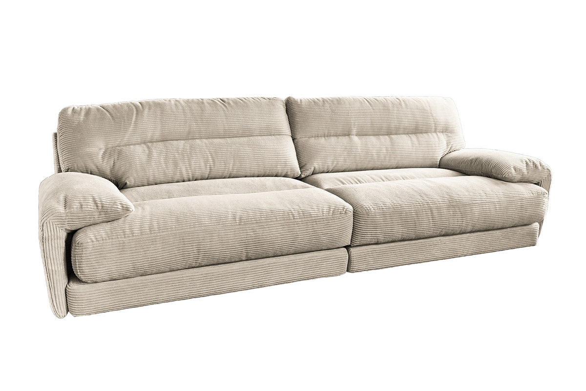 KAWOLA Sofa CINE XXL-Sofa 3-Sitzer Cord cremeweiß
