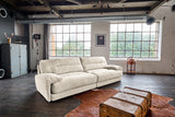 KAWOLA Sofa CINE XXL-Sofa 3-Sitzer Cord cremeweiß