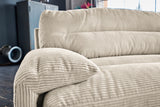 KAWOLA Sofa CINE XXL-Sofa 3-Sitzer Cord cremeweiß
