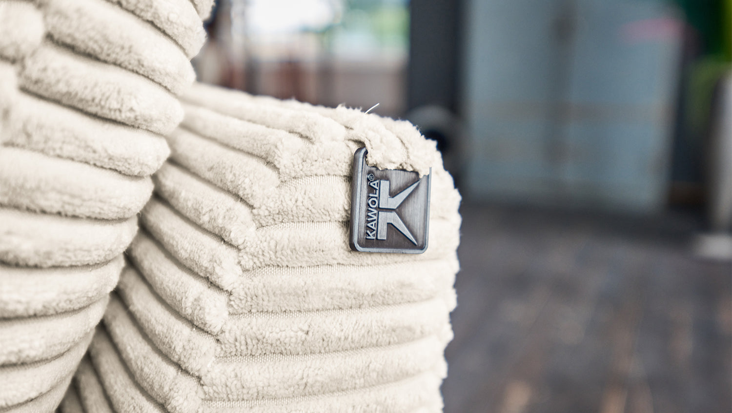 KAWOLA Sofa CINE XXL-Sofa 3-Sitzer Cord cremeweiß