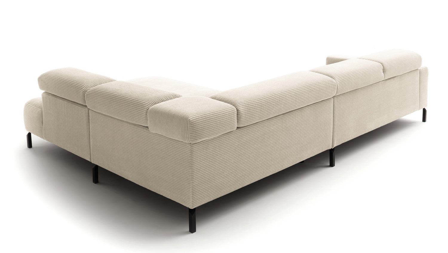KAWOLA Sofa DELIA Ecksofa Cord cremeweiß