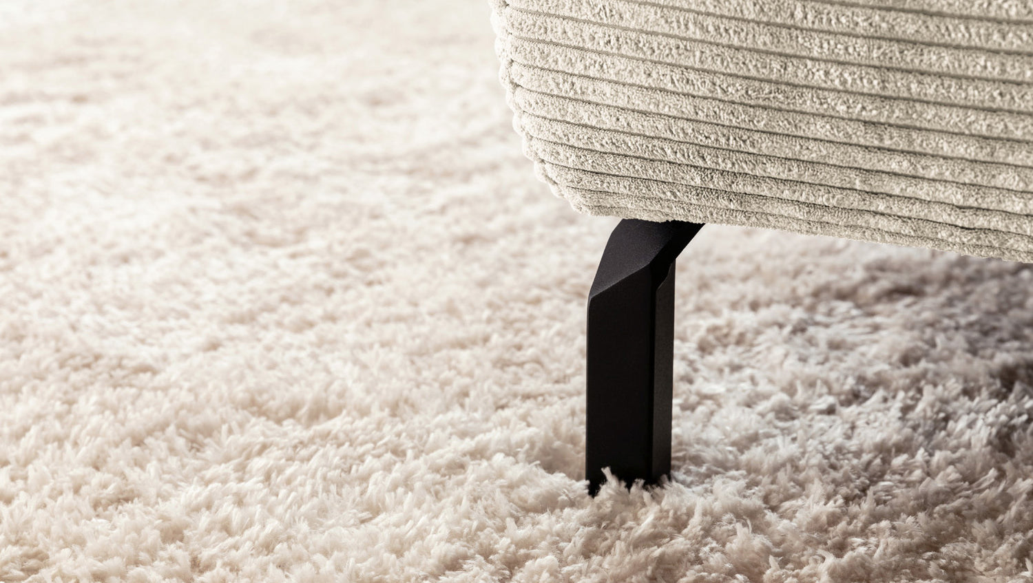 KAWOLA Sofa DELIA Ecksofa Cord cremeweiß