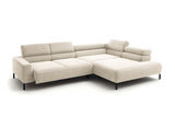 KAWOLA Sofa DELIA Ecksofa Cord cremeweiß