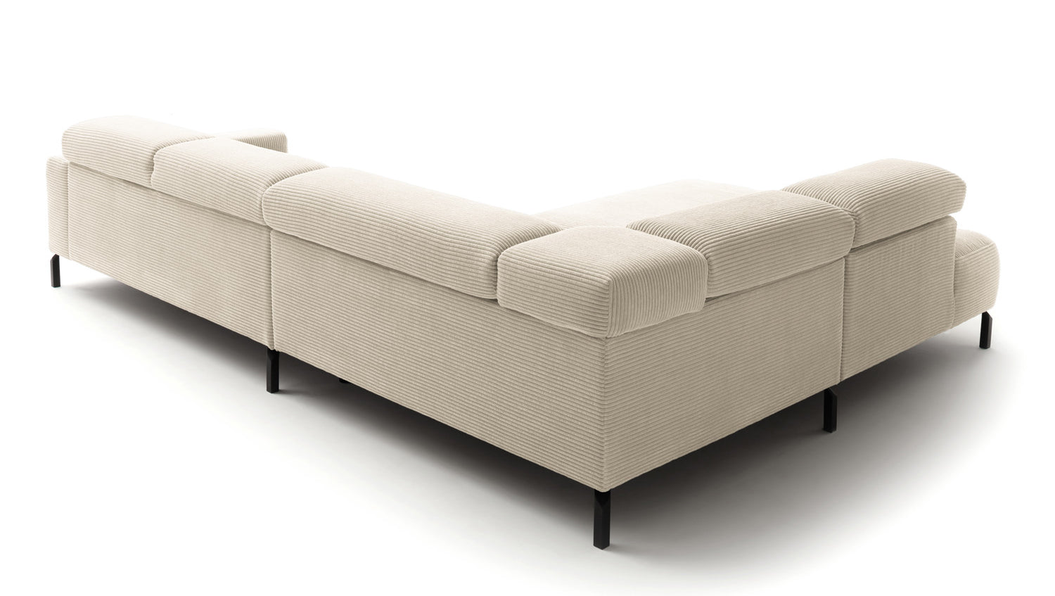KAWOLA Sofa DELIA Ecksofa Cord cremeweiß