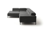 KAWOLA Sofa DELIA Ecksofa Cord grau