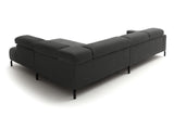 KAWOLA Sofa DELIA Ecksofa Cord grau