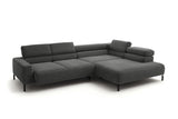 KAWOLA Sofa DELIA Ecksofa Cord grau