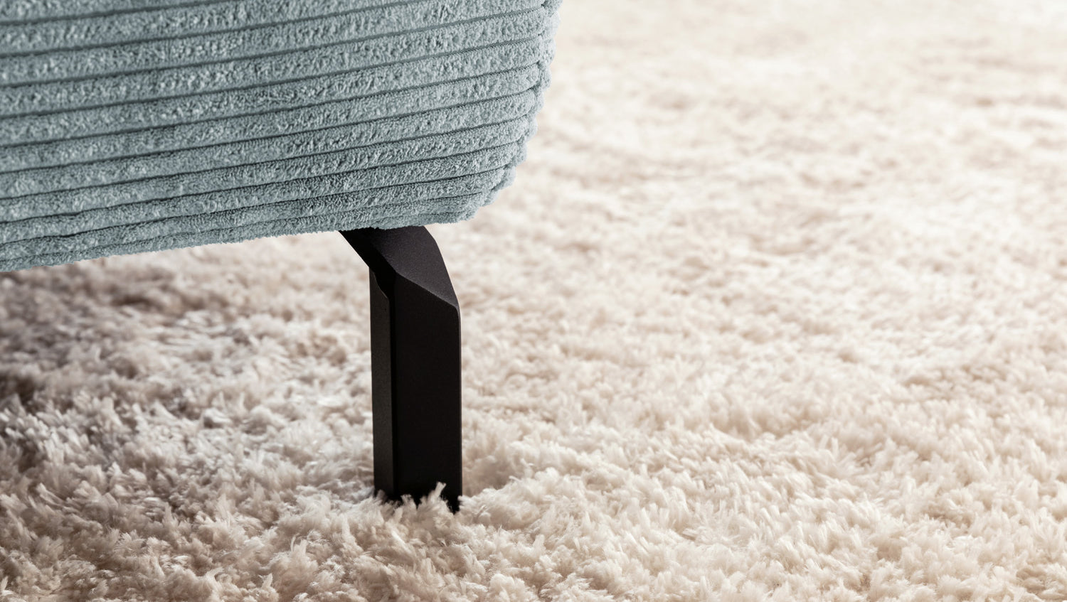 KAWOLA Sofa DELIA Ecksofa Cord hellblau