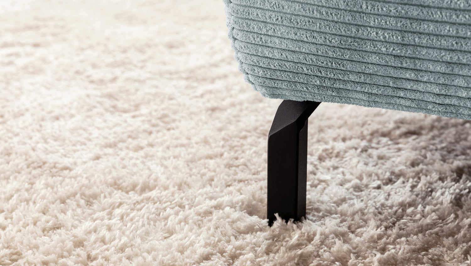 KAWOLA Sofa DELIA Ecksofa Cord hellblau