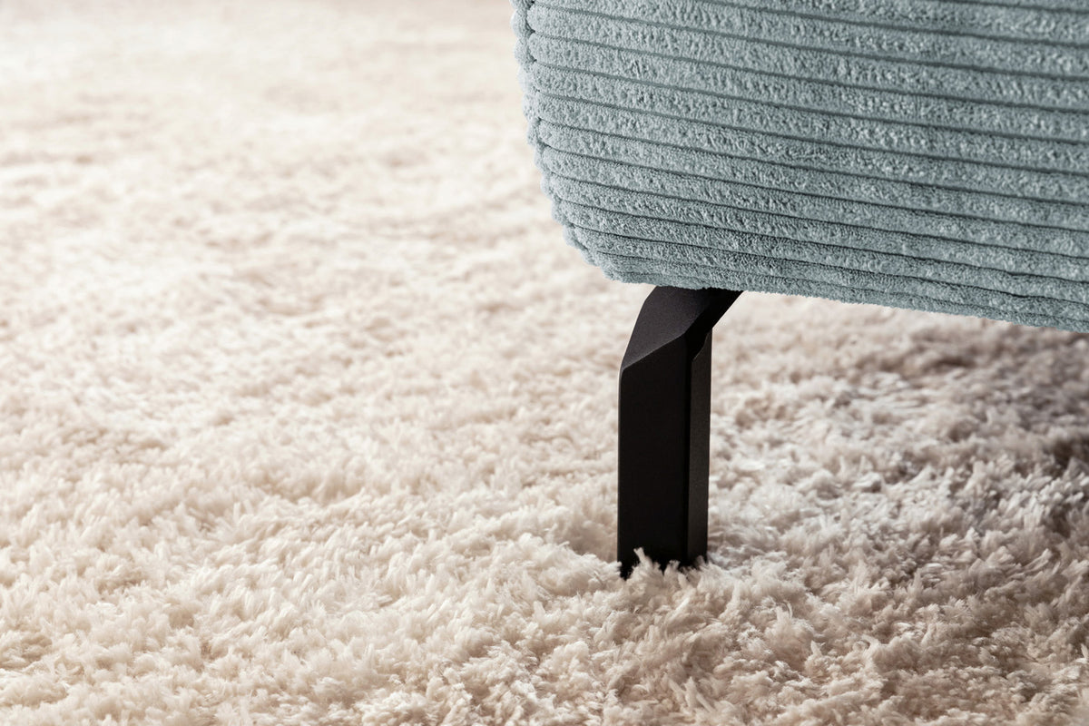 KAWOLA Sofa DELIA Ecksofa Cord hellblau