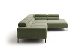KAWOLA Sofa DELIA Ecksofa Cord olivgrün