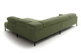 KAWOLA Sofa DELIA Ecksofa Cord olivgrün