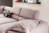 KAWOLA Sofa DELIA Ecksofa Cord rosa