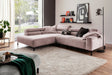 KAWOLA Sofa DELIA Ecksofa Cord rosa, 276 x 219, Links, Ohne Komfortfunktion