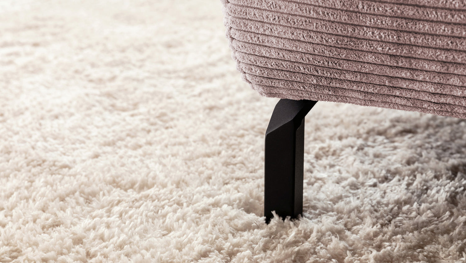 KAWOLA Sofa DELIA Ecksofa Cord rosa