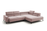 KAWOLA Sofa DELIA Ecksofa Cord rosa